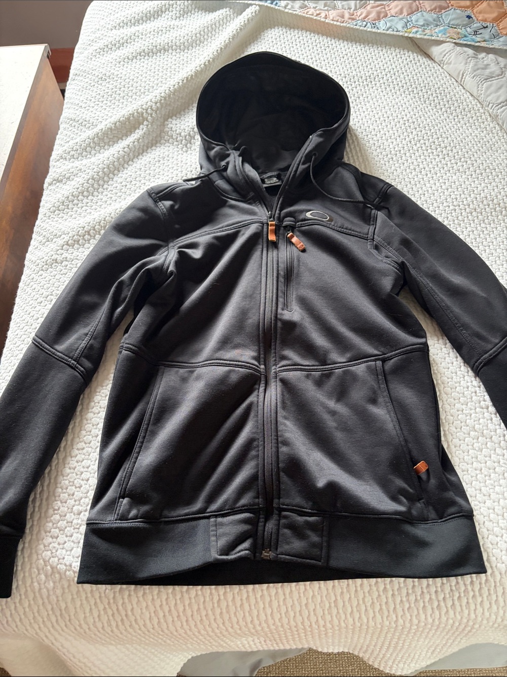 Oakley Women's Black Hooded Performance Zip-Up